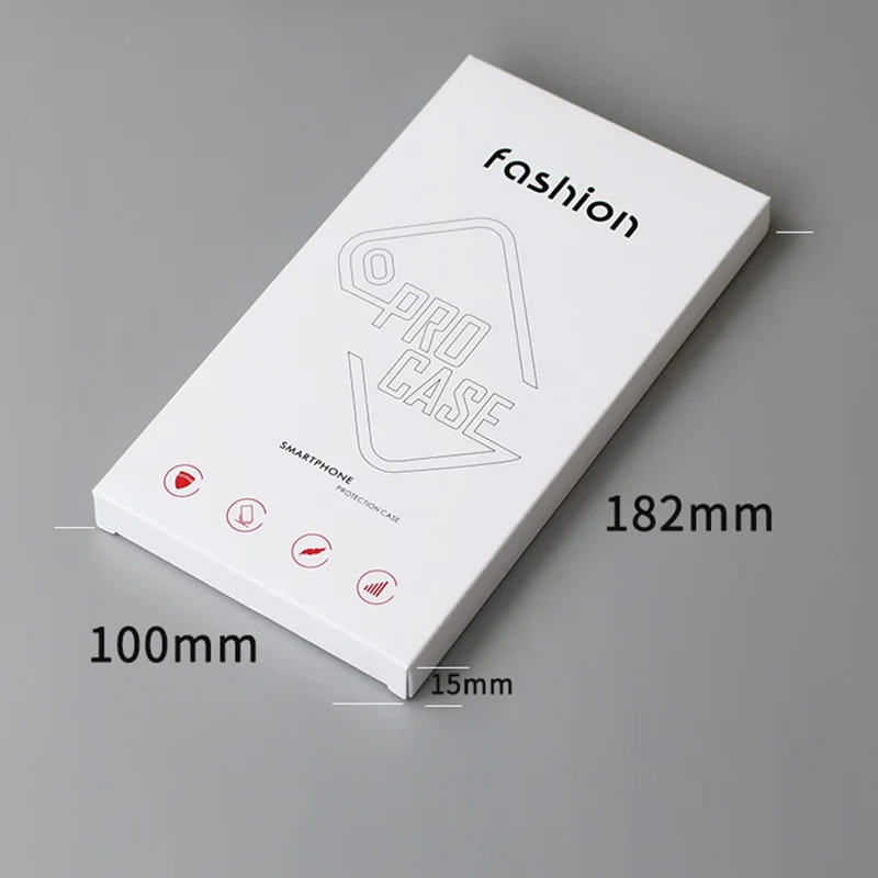 K1 18.2x10x1.5cm Phone Case Packaging Box Insert Tray Paper Case for Phone Cover - White