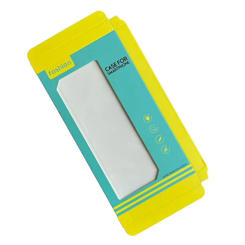 K2 18.2 x 10 x 1.5cm Phone Case Packaging Box Window Style Phone Cover Retail Display Box - Blue / Yellow