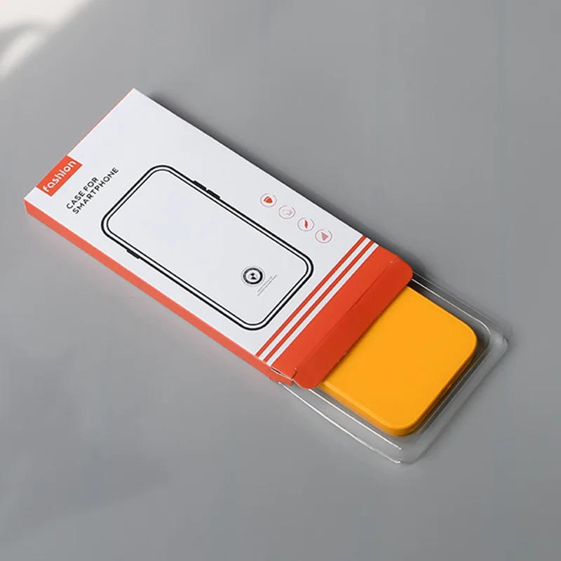 k2 18.2 x 10 x 1.5cm Phone Case Packaging Box with Blister Inner Tray Phone Cover Paper Box (without Window) - Blue  /  Yellow