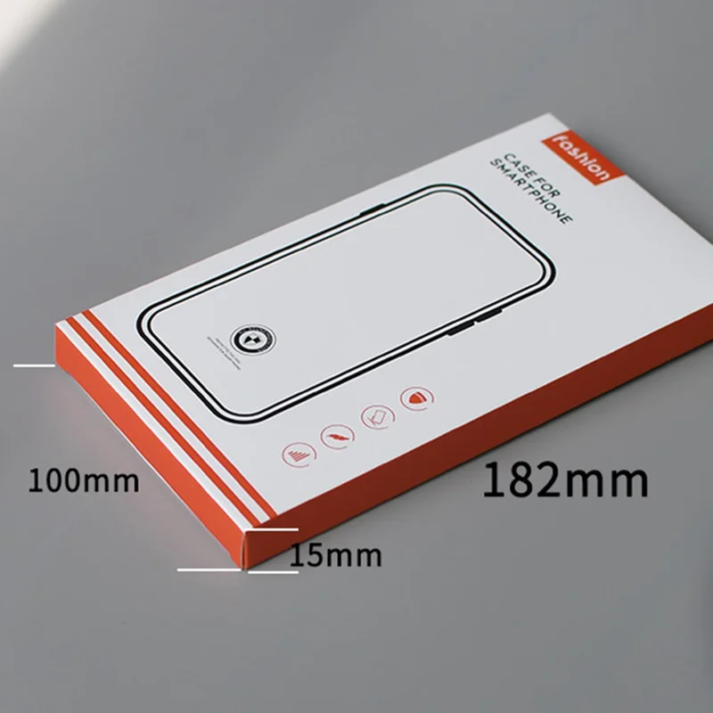 k2 18.2 x 10 x 1.5cm Phone Case Packaging Box with Blister Inner Tray Phone Cover Paper Box (without Window) - Blue  /  Yellow