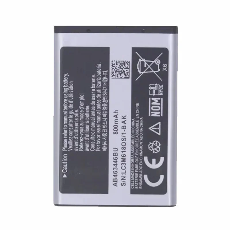 Para Samsung E251 / E350 / E500 3,85 V 800 mAh Bateria Li-Polímero (Sem Logótipo) (Código: AB463446BU)