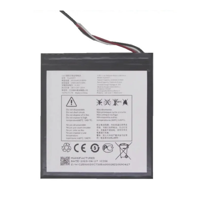 For Alcatel 1T 7 (2018) (8068) 3.7V 2580mAh Li-Polymer Battery Assembly Part (Without Logo) (Encode: TLP025F7  /  TLP025FC)