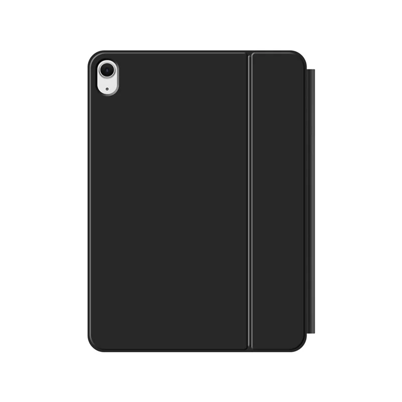 For iPad (2025) / iPad 10.9 (2022) Leather Case Magnetic Floating Bluetooth-compatible Keyboard with Touchpad - Black