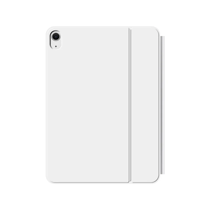 Чехол из кожи для iPad (2025) / iPad 10,9 (2022) с магнитной плавающей клавиатурой с Bluetooth и тачпадом — белый