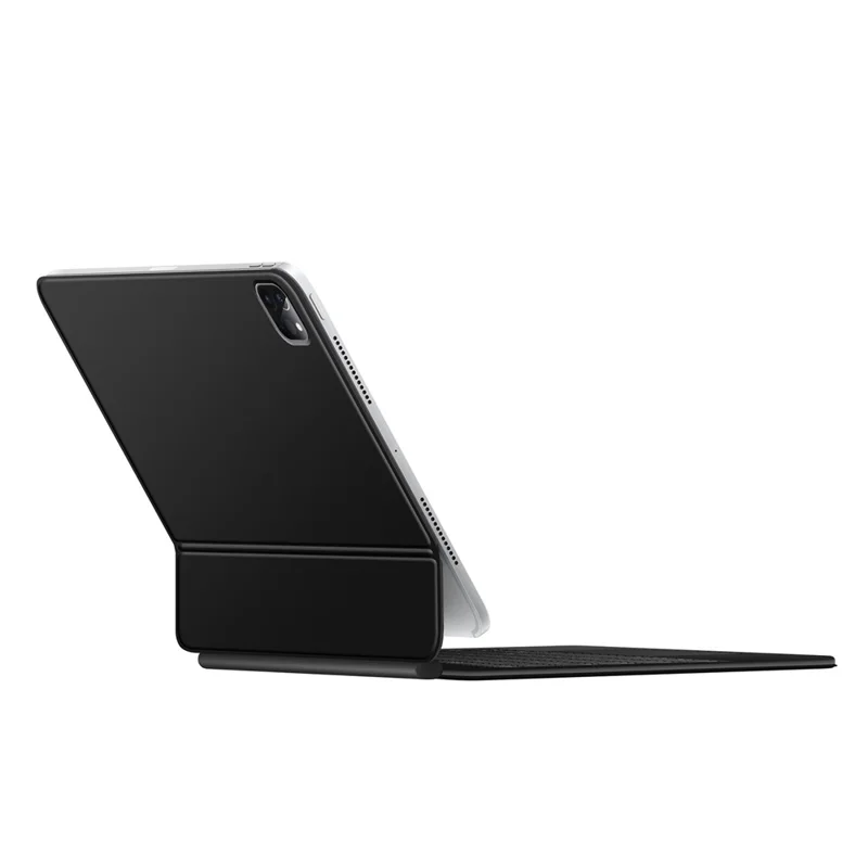 For iPad Pro 13 (2025) / (2024) Leather Case Magnetic Floating Bluetooth-compatible Keyboard with Touchpad - Black