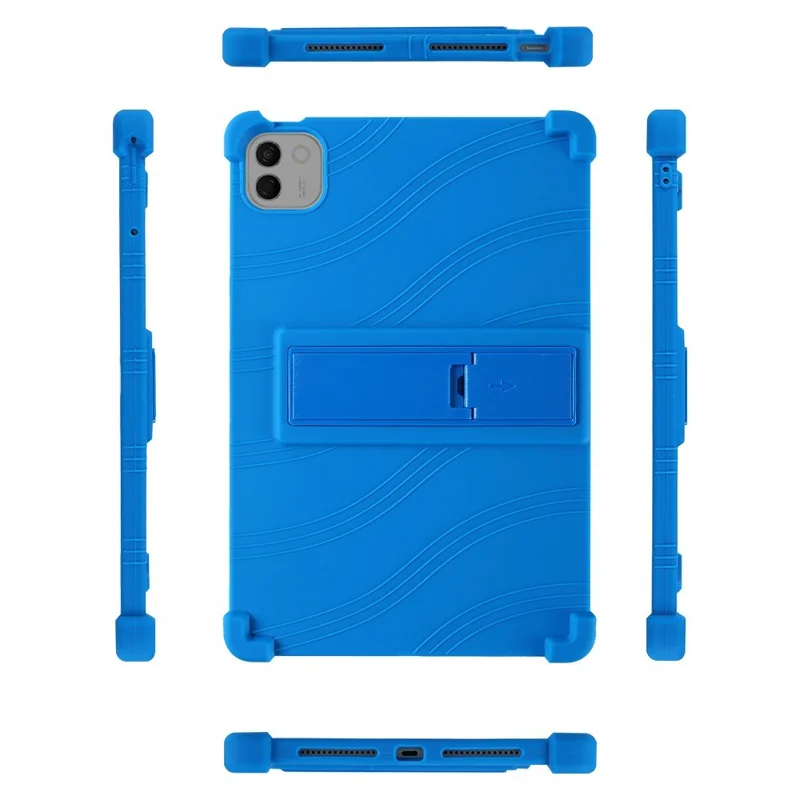 Hülle für Honor MagicPad 4 Verstellbarer Ständer Silikon Tablettasche Schutzhülle – Dunkelblau