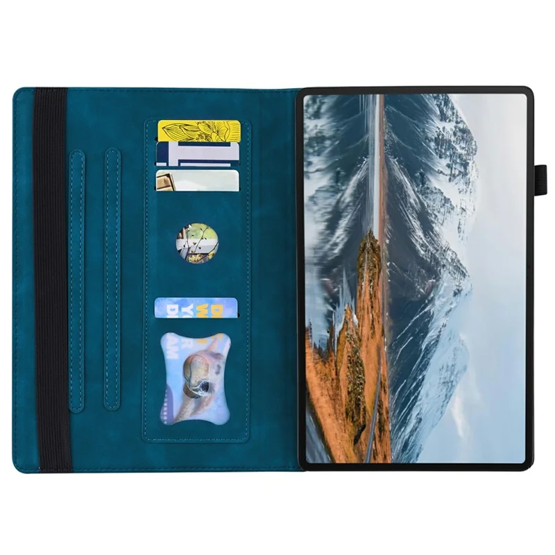 Skyddsfodral i PU-läder till Honor Pad X8b / X8a med kortficka - Blå