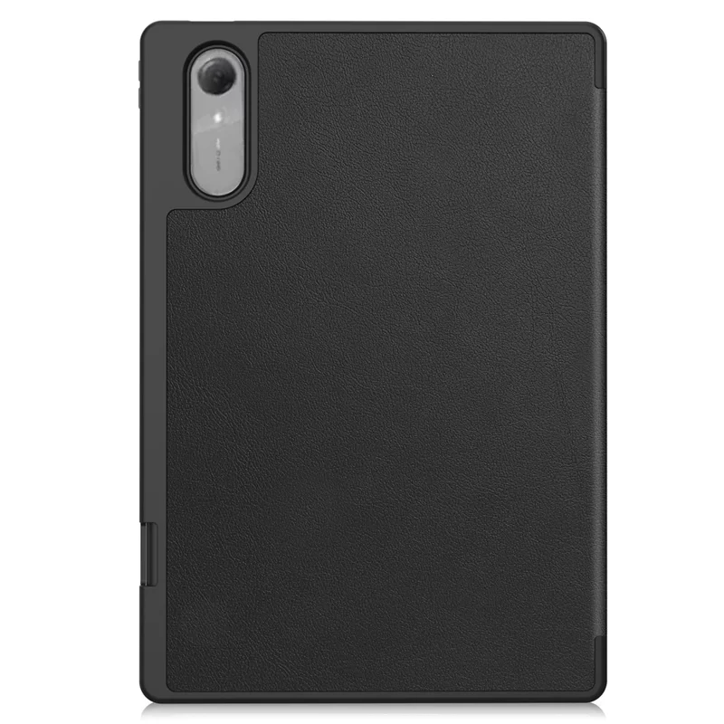For Lenovo Idea Tab Pro Gen 2 Stand Case Shock-Absorbent Leather Tablet Cover with Pen Slot - Black