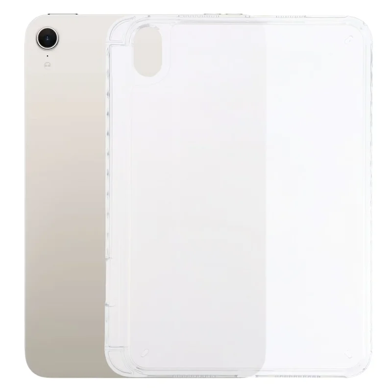 Tablet-Hülle für iPad mini 2024 / 2021, transparente Crystal-Cover mit Stiftschlitz, stoßfester TPC + PC-Schale – Transparent