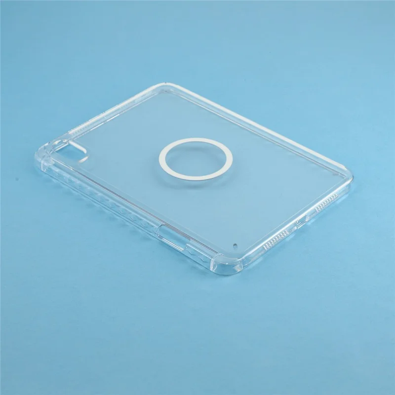 Coque de tablette pour iPad mini (2024) / (2021) Couverture magnétique transparente avec fente pour stylet Coque anti-choc en TPC + PC - Transparent