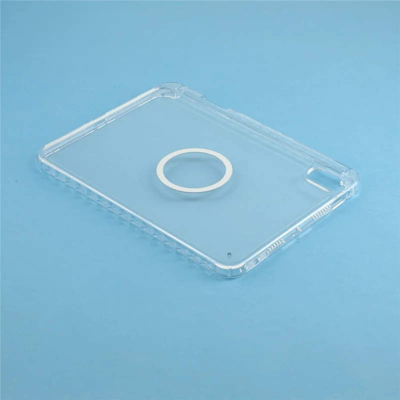 Coque de tablette pour iPad mini (2024) / (2021) Couverture magnétique transparente avec fente pour stylet Coque anti-choc en TPC + PC - Transparent