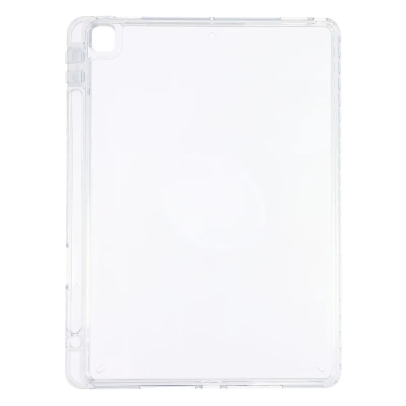 Tablet-Hülle für iPad 10,2 (2021) / (2020) / (2019) Transparente Crystal-Schutzhülle mit Stiftschlitz, stoßfestes TPC + PC-Gehäuse – Transparent