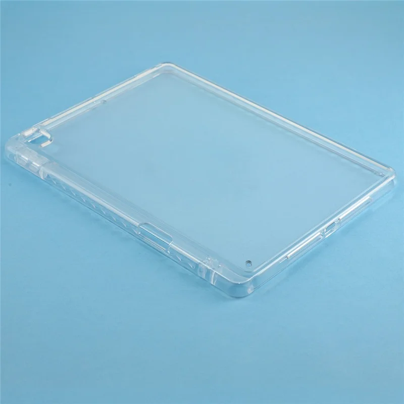 Tablet-Hülle für iPad 10,2 (2021) / (2020) / (2019) Transparente Crystal-Schutzhülle mit Stiftschlitz, stoßfestes TPC + PC-Gehäuse – Transparent