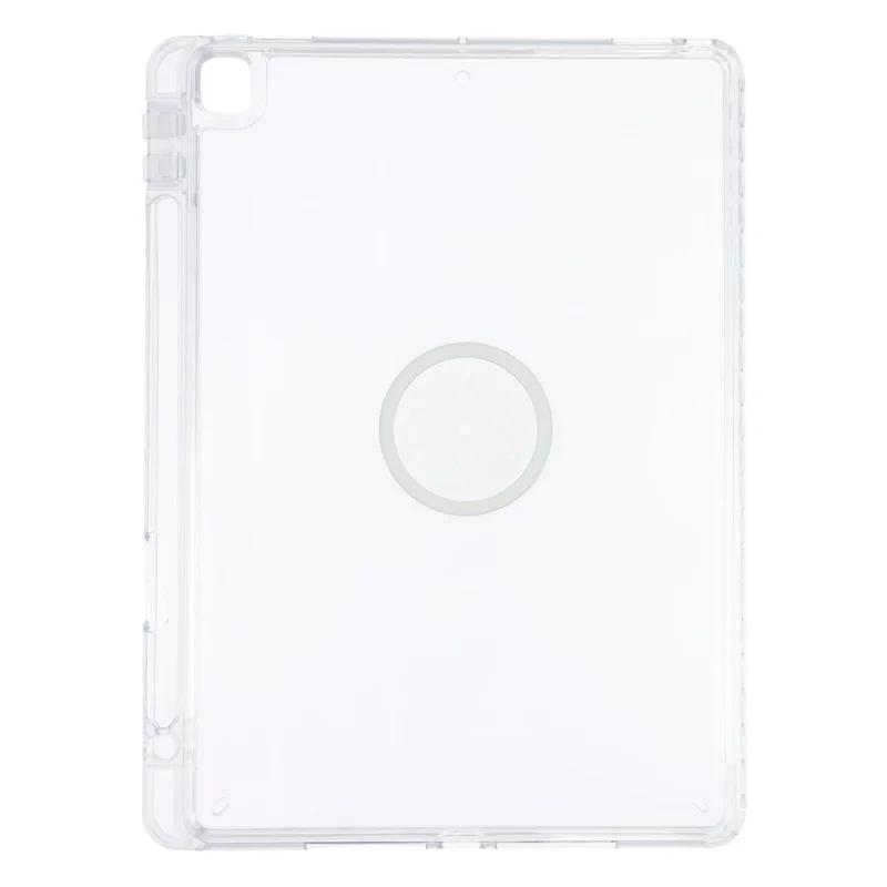 Tablet Case for iPad 10.2 (2021)  /  (2020)  /  (2019) Transparent Magnetic Cover with Pencil Slot Shockproof TPC + PC Shell - Transparent