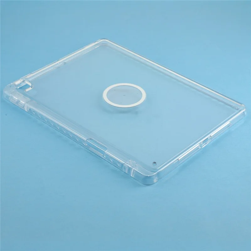 Tablet Case for iPad 10.2 (2021)  /  (2020)  /  (2019) Transparent Magnetic Cover with Pencil Slot Shockproof TPC + PC Shell - Transparent