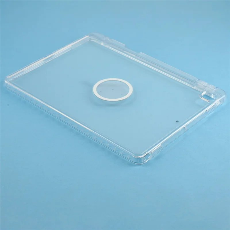 Tablet Case for iPad 10.2 (2021)  /  (2020)  /  (2019) Transparent Magnetic Cover with Pencil Slot Shockproof TPC + PC Shell - Transparent