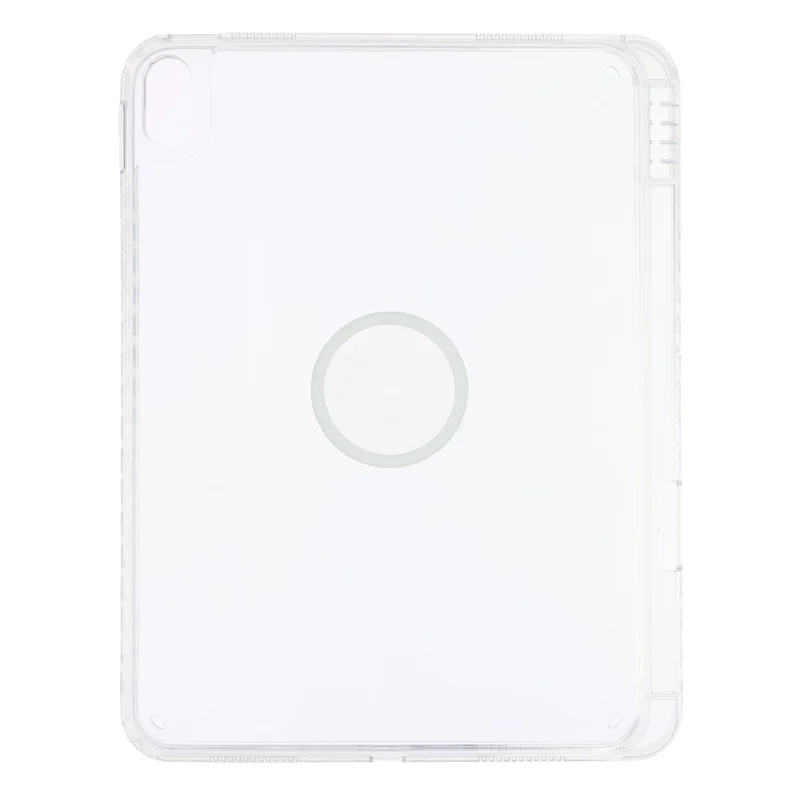 Tablet Case for iPad (2025)  /  iPad 10.9 (2022) Transparent Magnetic Cover with Pencil Slot Shockproof TPC + PC Shell - Transparent