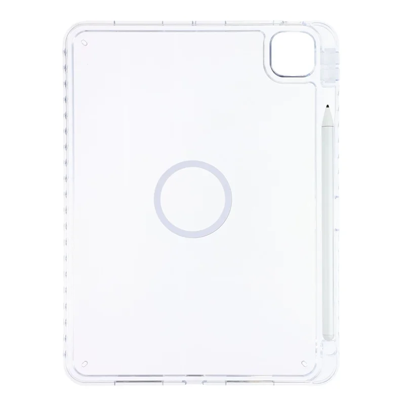 Tablet Case for iPad Pro 11 (2025)  /  (2024) Transparent Magnetic Cover with Pencil Slot Shockproof TPC + PC Shell - Transparent