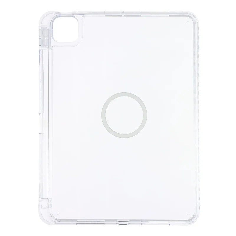 Tablet Case for iPad Pro 11 (2025)  /  (2024) Transparent Magnetic Cover with Pencil Slot Shockproof TPC + PC Shell - Transparent