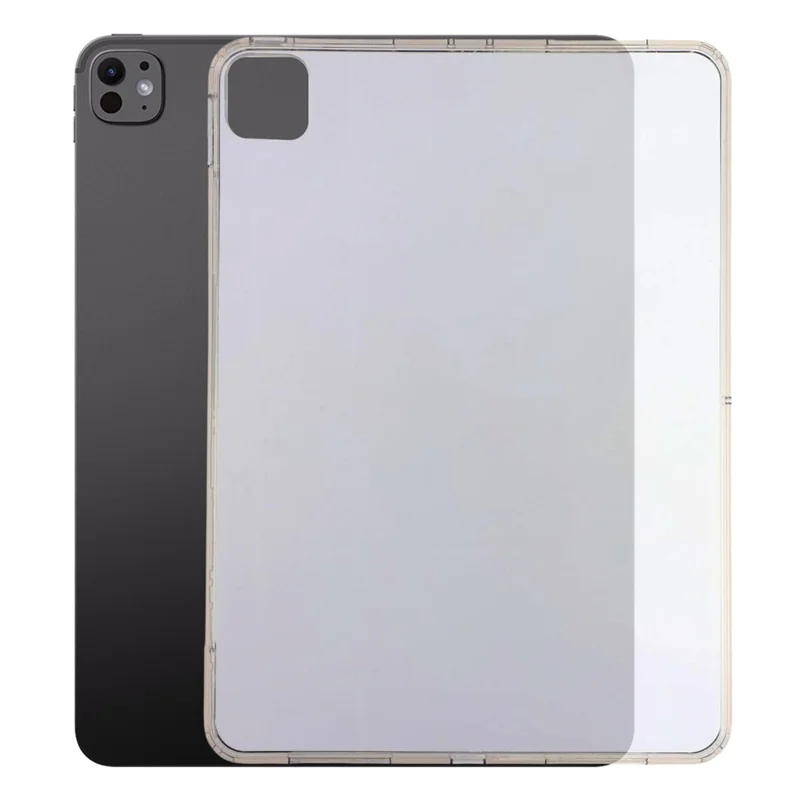 Tablet Case for iPad Pro 11 (2025)  /  (2024) Matte Transparent Back Panel TPU + PC Cover - Transparent