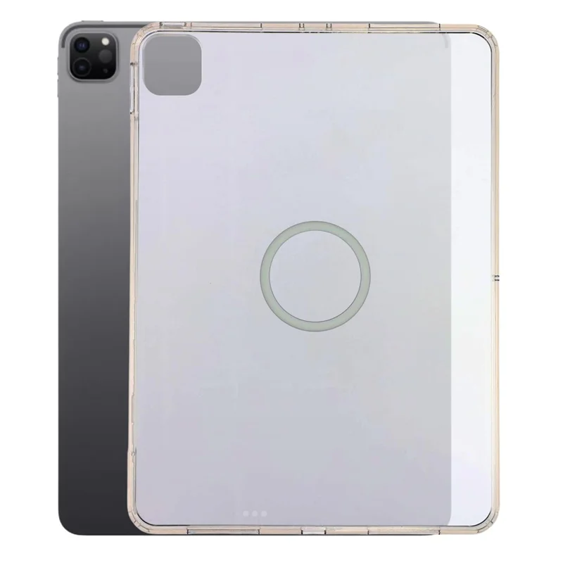 Tablet Case for iPad Pro 11 (2022)  /  (2021)  /  (2020)  /  Pro 11-inch (2018) Matte Transparent Magnetic Back Panel TPU + PC Cover - Transparent