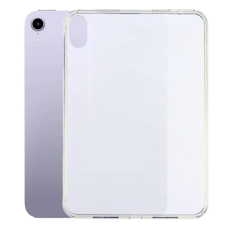 Tablet Case for iPad mini (2024)  /  (2021) Matte Transparent Back Panel TPU + PC Cover - Transparent