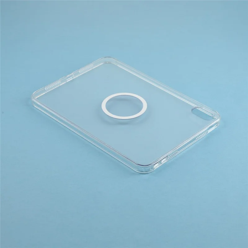Tablet Case for iPad mini (2024)  /  (2021) Matte Transparent Magnetic Back Panel TPU + PC Cover - Transparent