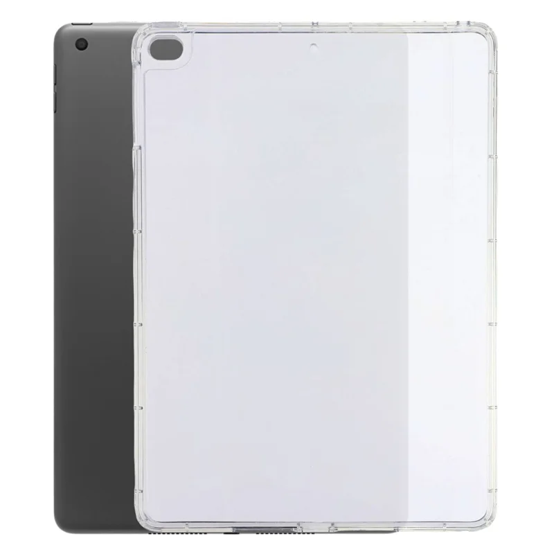 Tablet Case for iPad 10.2 (2021)  /  (2020)  /  (2019) Matte Transparent Back Panel TPU + PC Cover - Transparent