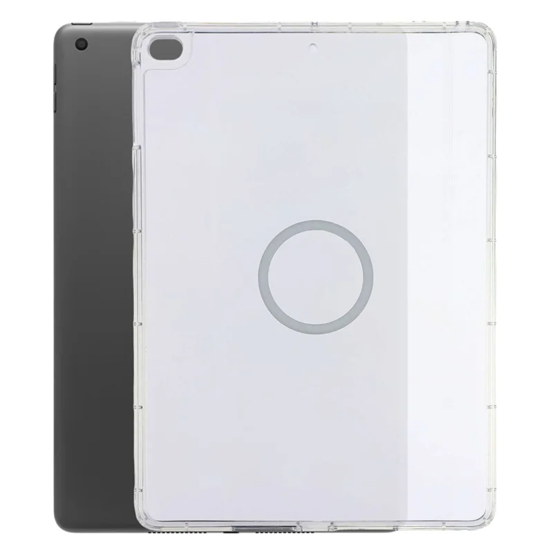 Tablet Case for iPad 10.2 (2021)  /  (2020)  /  (2019) Matte Transparent Magnetic Back Panel TPU + PC Cover - Transparent