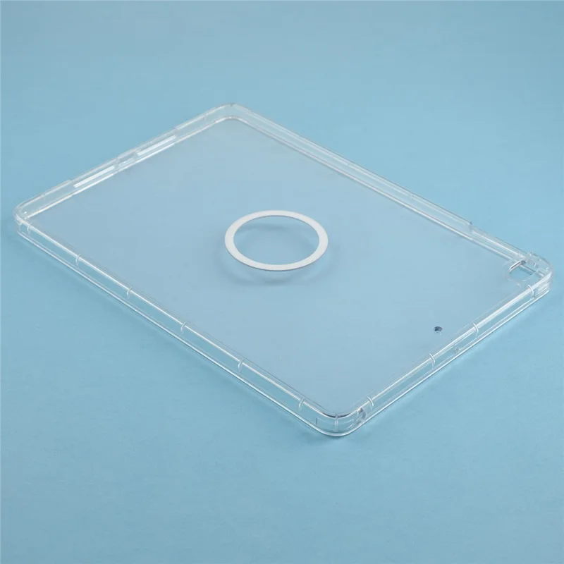 Tablet Case for iPad 10.2 (2021)  /  (2020)  /  (2019) Matte Transparent Magnetic Back Panel TPU + PC Cover - Transparent