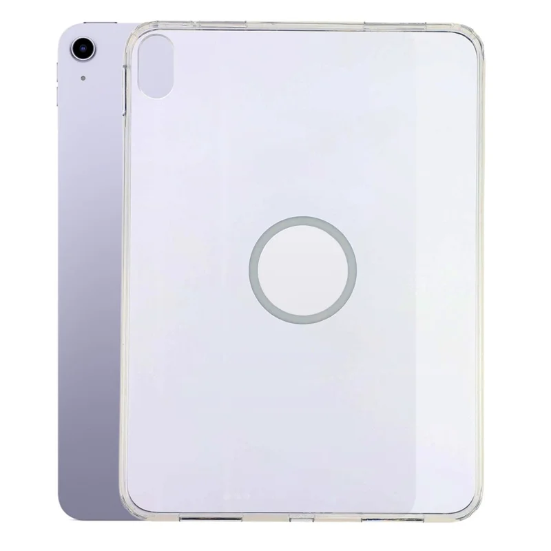 Tablet Case for iPad (2025)  /  10.9 (2022) Matte Transparent Magnetic Back Panel TPU + PC Cover - Transparent