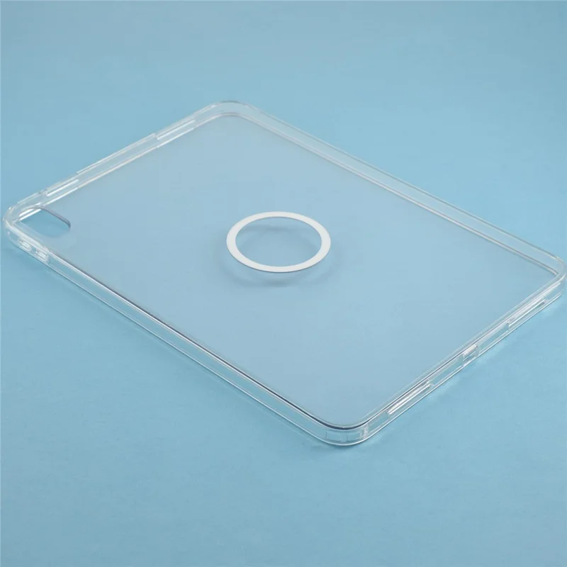Tablet Case for iPad (2025)  /  10.9 (2022) Matte Transparent Magnetic Back Panel TPU + PC Cover - Transparent
