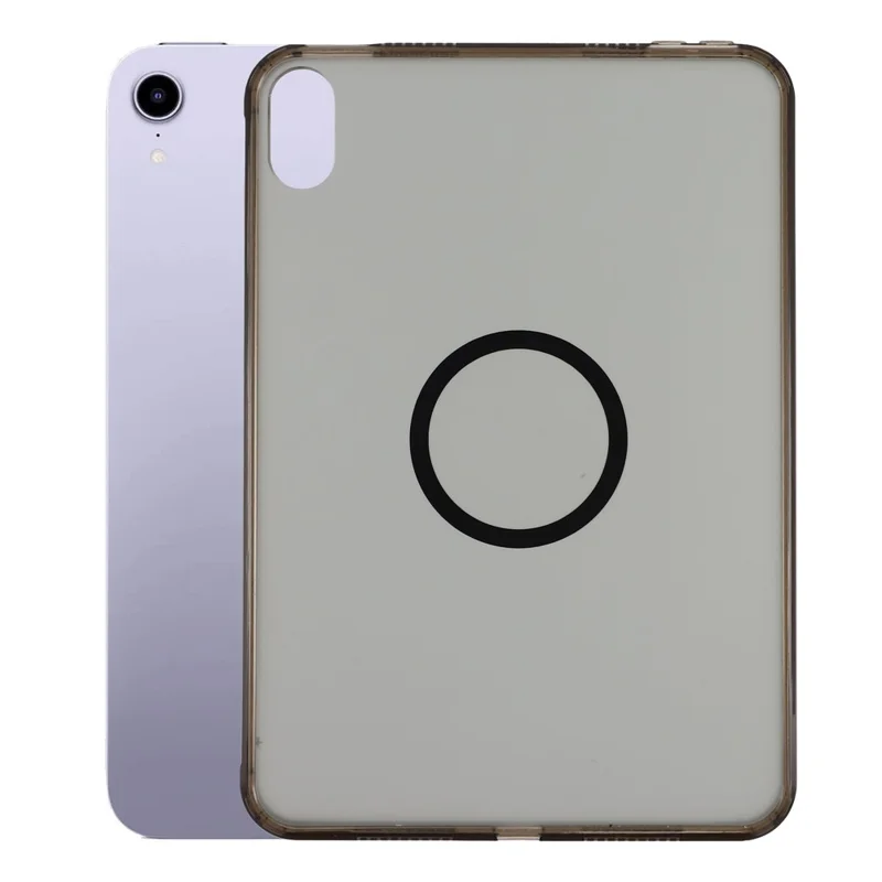 For iPad mini (2024) / (2021) Magnetic Case Skin-touch PC + TPU Anti-drop Cover - Transparent Black