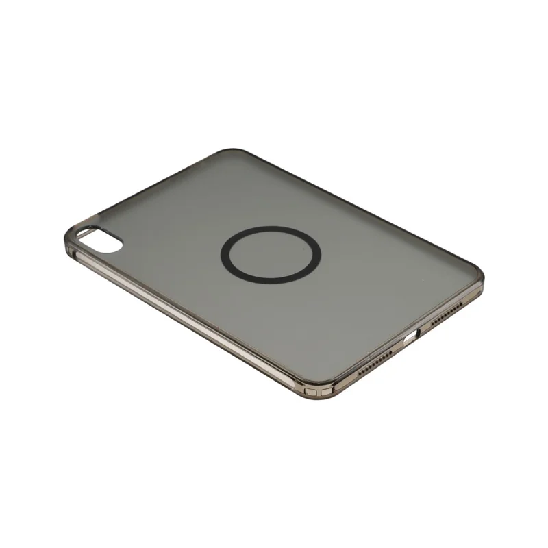 For iPad mini (2024) / (2021) Magnetic Case Skin-touch PC + TPU Anti-drop Cover - Transparent Black