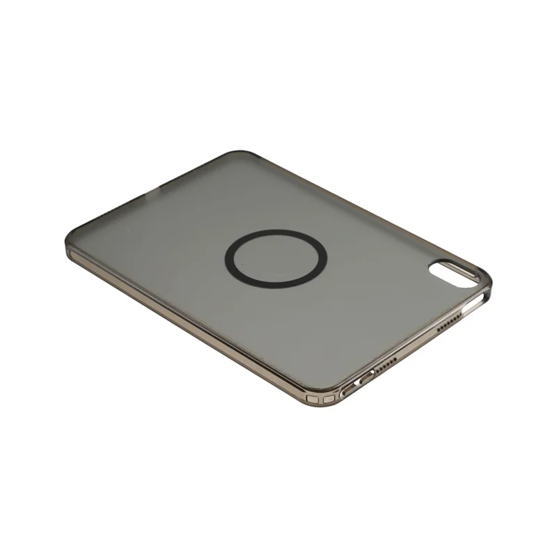For iPad mini (2024) / (2021) Magnetic Case Skin-touch PC + TPU Anti-drop Cover - Transparent Black