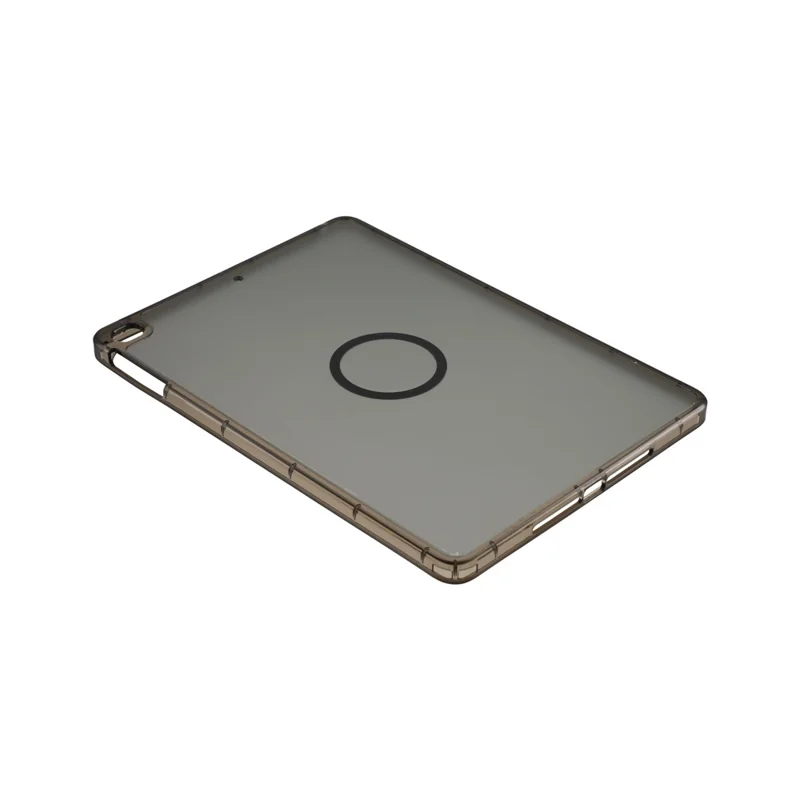 Magnetic Case for iPad 10.2 (2021) / (2020) / (2019) Skin-touch PC + TPU Anti-drop Cover - Transparent Black