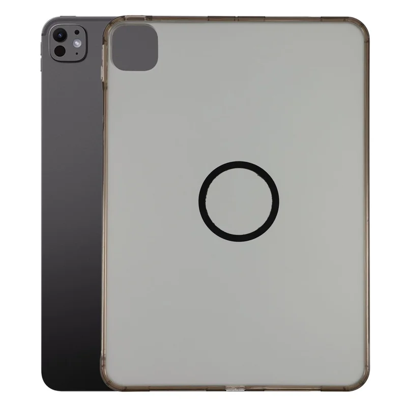 For iPad Pro 11 (2025) / (2024) Magnetic Case Skin-touch PC + TPU Anti-drop Cover - Transparent Black
