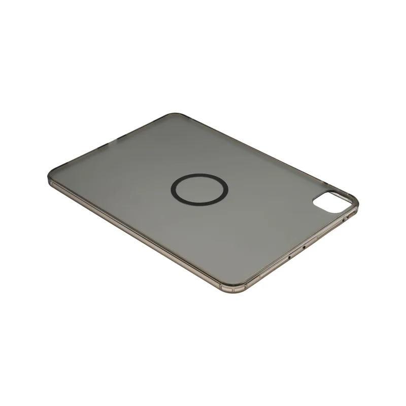 For iPad Pro 11 (2025) / (2024) Magnetic Case Skin-touch PC + TPU Anti-drop Cover - Transparent Black