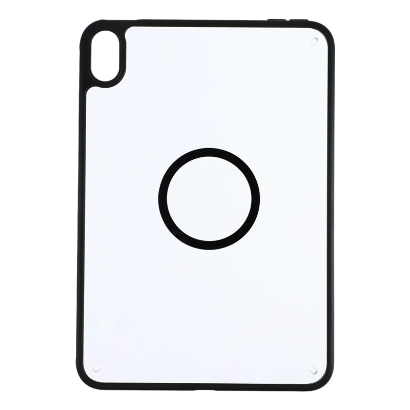 Magnetic Case for iPad mini (2024)  /  (2021) Solid Color Frame Matte Transparent Back Panel  TPU + PC Cover - Transparent
