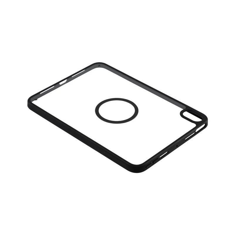 Magnetic Case for iPad mini (2024)  /  (2021) Solid Color Frame Matte Transparent Back Panel  TPU + PC Cover - Transparent