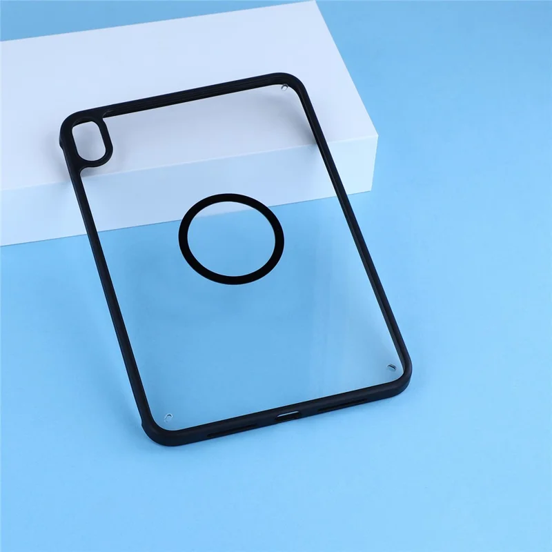 Magnetic Case for iPad mini (2024)  /  (2021) Solid Color Frame Matte Transparent Back Panel  TPU + PC Cover - Transparent