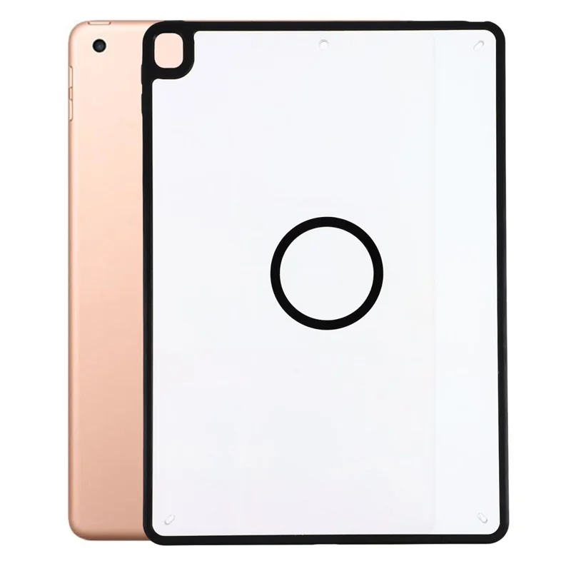 Magnetic Case for iPad 10.2 (2021)  /  (2020)  /  (2019) Solid Color Frame Matte Transparent Back Panel  TPU + PC Cover - Transparent