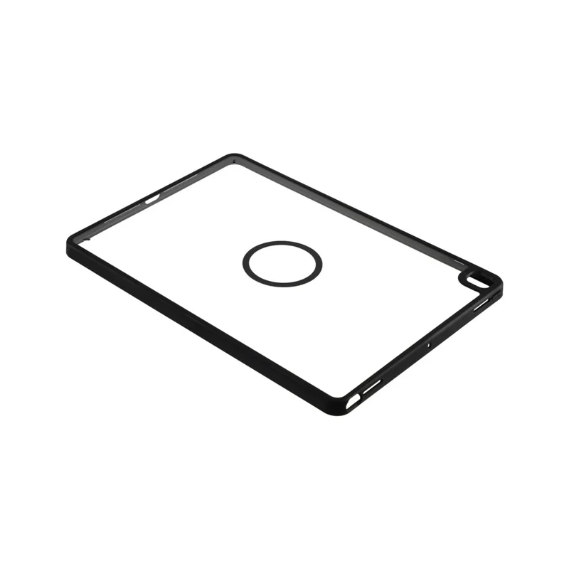 Magnetic Case for iPad 10.2 (2021)  /  (2020)  /  (2019) Solid Color Frame Matte Transparent Back Panel  TPU + PC Cover - Transparent