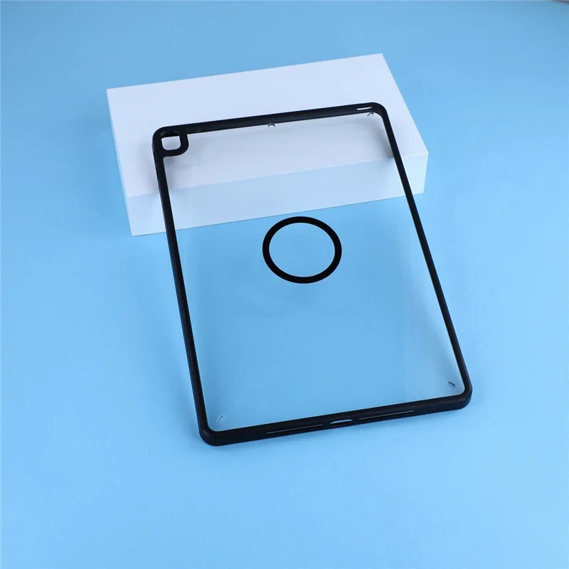 Magnetic Case for iPad 10.2 (2021)  /  (2020)  /  (2019) Solid Color Frame Matte Transparent Back Panel  TPU + PC Cover - Transparent