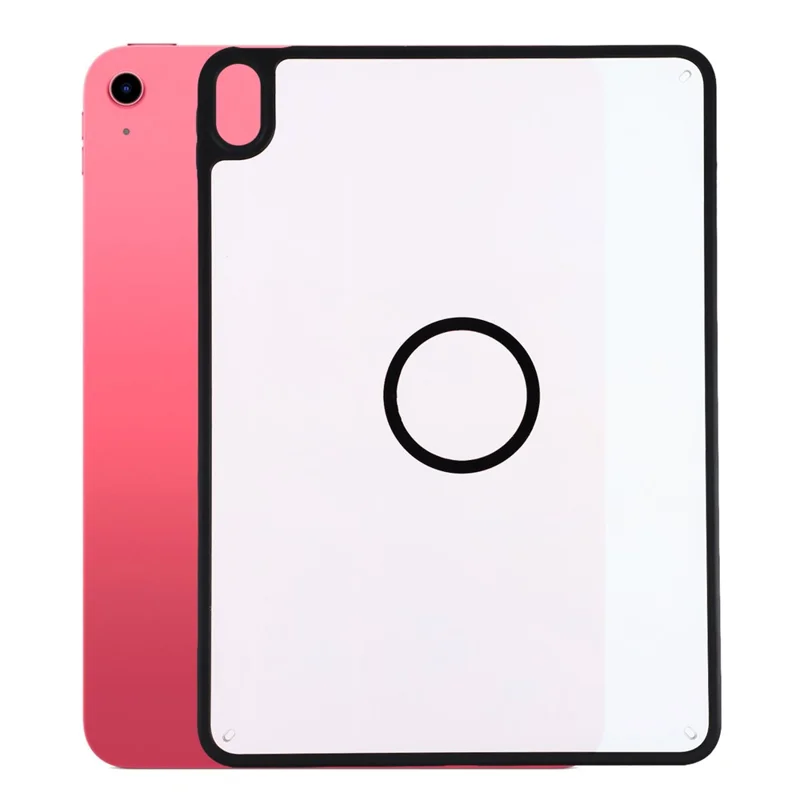 Magnetic Case for iPad (2025)  /  10.9 (2022) Solid Color Frame Matte Transparent Back Panel TPU + PC Cover - Transparent