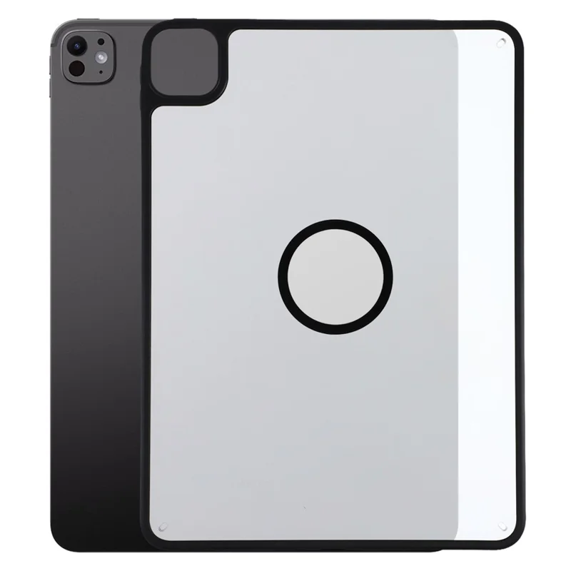 Magnetic Case for iPad Pro 11 (2025)  /  (2024) Solid Color Frame Matte Transparent Back Panel TPU + PC Cover - Transparent