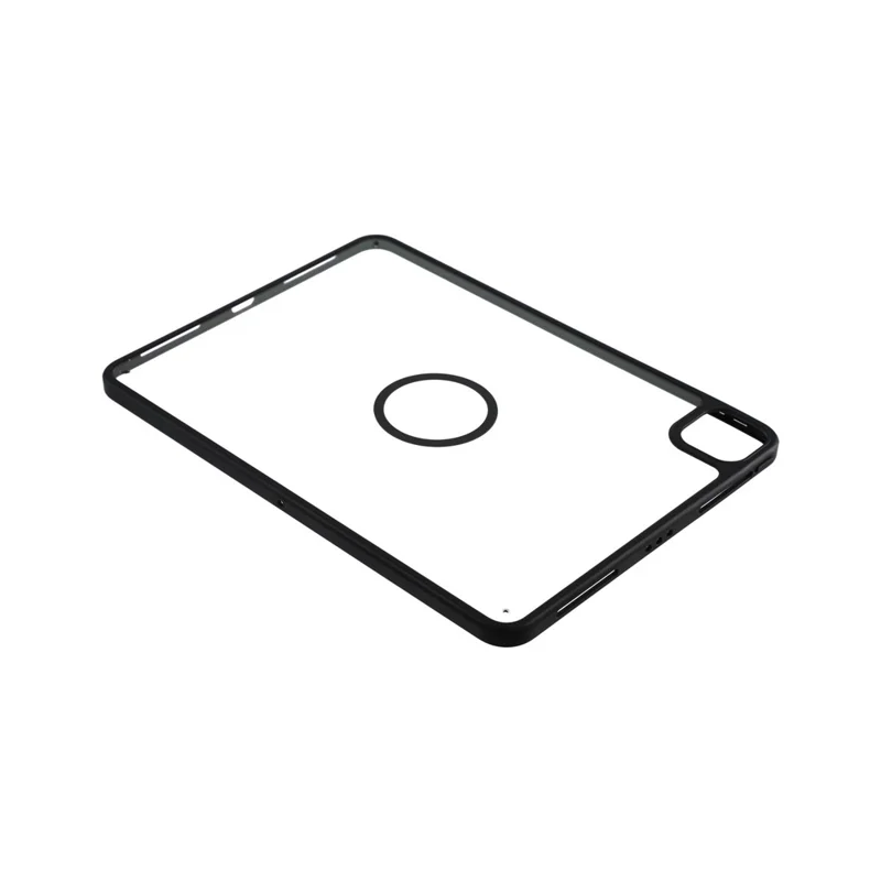 Magnetic Case for iPad Pro 11 (2025)  /  (2024) Solid Color Frame Matte Transparent Back Panel TPU + PC Cover - Transparent