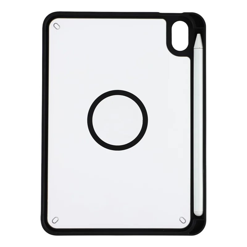 Tablet Case for iPad mini (2024)  /  (2021) Matte Magnetic Cover with Pencil Slot Shockproof TPU + PC Shell - Matte Black