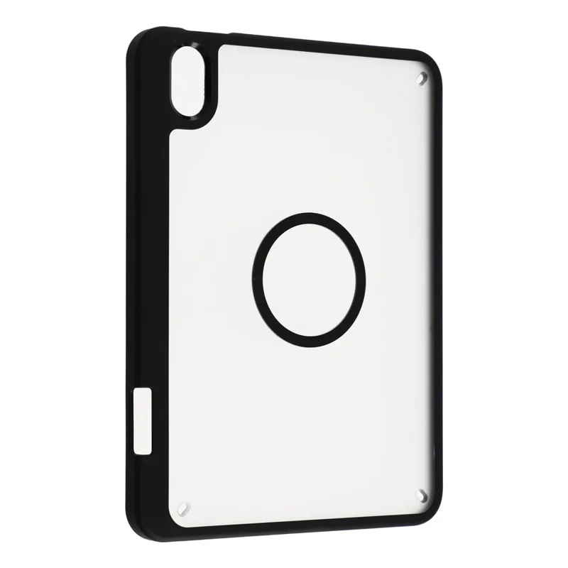 Tablet Case for iPad mini (2024)  /  (2021) Matte Magnetic Cover with Pencil Slot Shockproof TPU + PC Shell - Matte Black
