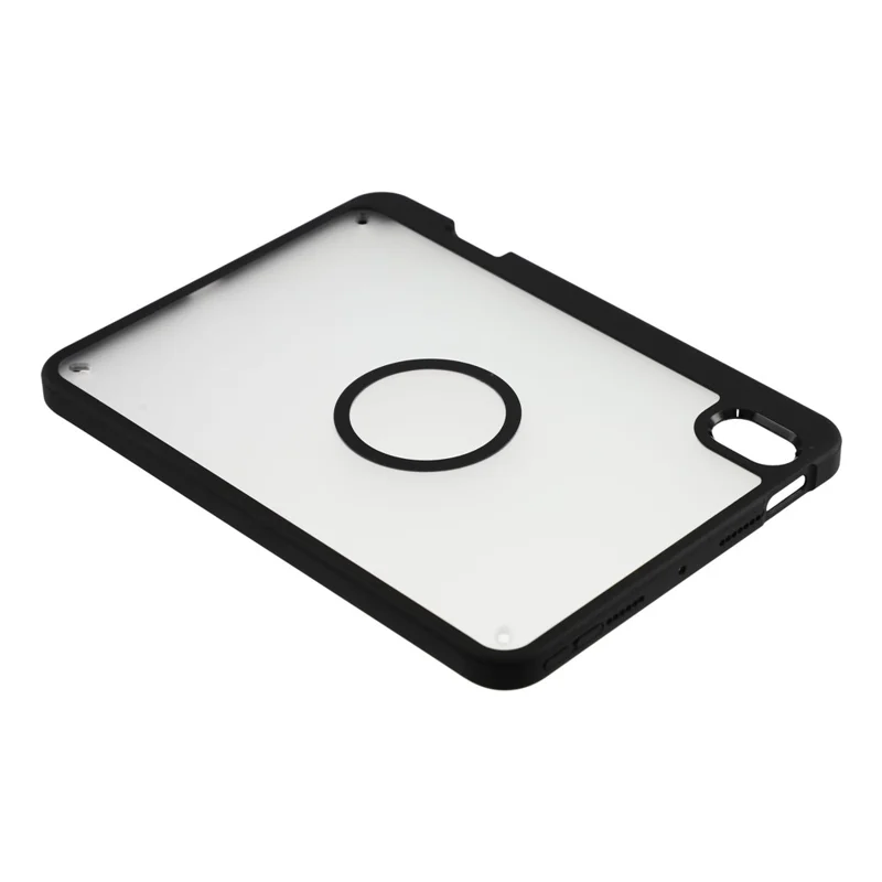 Tablet Case for iPad mini (2024)  /  (2021) Matte Magnetic Cover with Pencil Slot Shockproof TPU + PC Shell - Matte Black